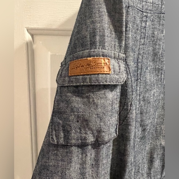 BEANPOLE / Lightweight, Denim Utility Jacket, Zip & Snap Front, Múltiple Pockets - Picture 9 of 16